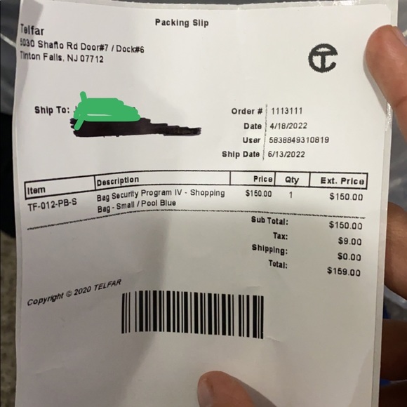 Telfar Pool Blue Small Shopping Bag - Picture 5 of 5